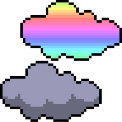 Fototapeta premium vector pixel art cloud