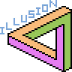 Fototapeta premium vector pixel art illusion
