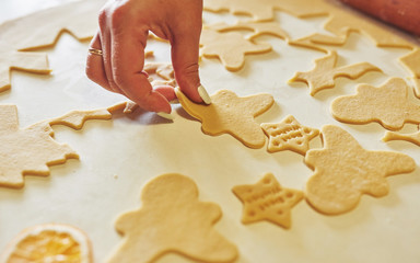 Delicious honey cookies with beautiful shapes for the holiday