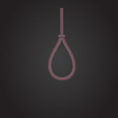 old rope with hangman's noose