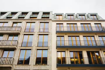 Fototapeta na wymiar modern stone apartments exterior view