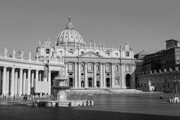 St. Peters Basilica in the morning in Vatican City