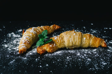Croissant On Table