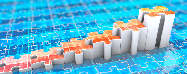 Obraz premium Puzzle-Diagramm