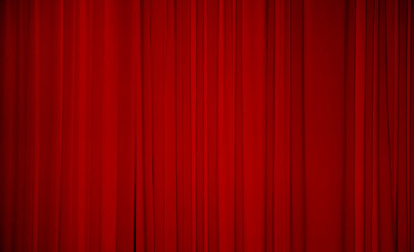 Red fabric background.