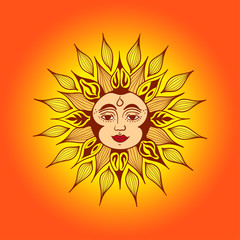sun with face