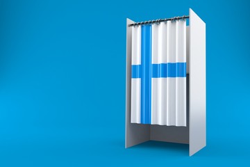 Vote cabinet with finland flag