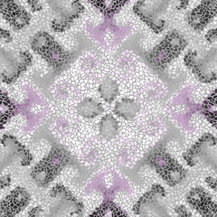 Seamless background pattern. Irregular decorative geometric mosaic art tile pattern from uneven broken pieces.