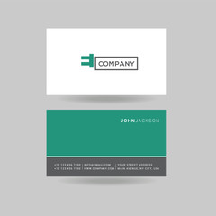 Letter E Logo Icon with Business Card Template Vector.