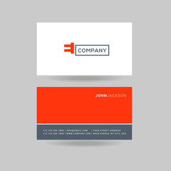 Letter E Logo Icon with Business Card Template Vector.