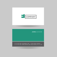 Letter F Logo Icon with Business Card Template Vector.