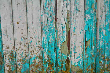 old boards with different colors