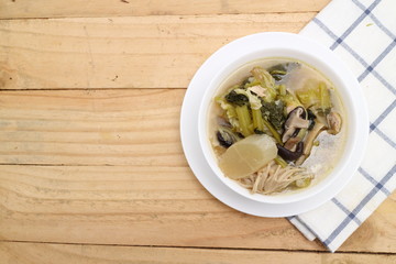 Boiled vegetable soup
