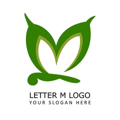 Fototapeta premium letter m butterfly logo