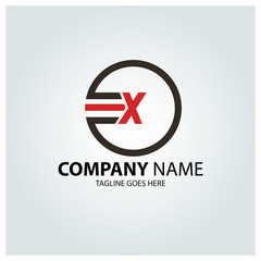 Letter X logo design template. vector illustration