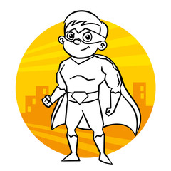 Superhero Coloring page