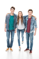 Fototapeta premium happy young friends
