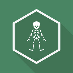 Polygon Button mit Schatten - Skelett