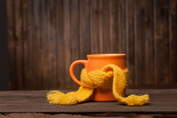 glass of tea in a scarf