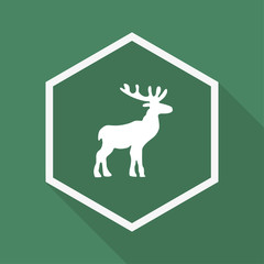 Obraz premium Polygon Button mit Schatten - Rentier
