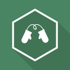 Polygon Button mit Schatten - Fäustlinge Handschuhe