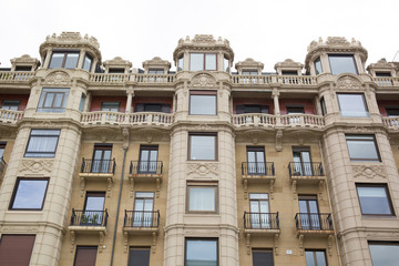 classical spain or french building in basque country