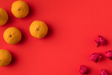 tangerines and flowers