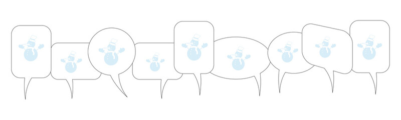 Sprechblasen - Schneemann