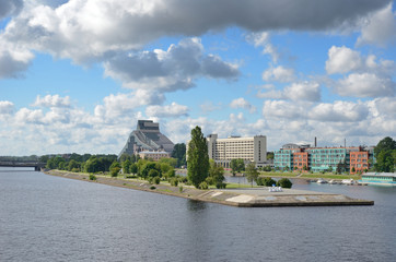 Cityscape of the Latvian city Riga