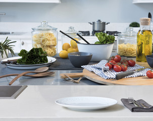 all kind of kitchen ornaments together interior concept