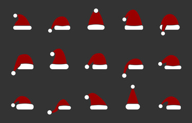 Weihnachtsmütze Iconset - Rot/Weiss