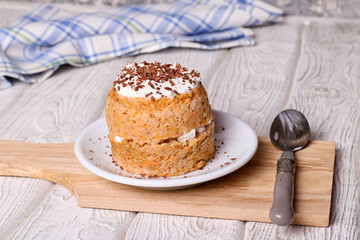 Carrot Cake on a desk