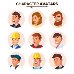 People Avatars Collection Vector. Default Characters Avatar. Cartoon Flat Isolated Illustration