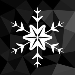 Eis - Icon mit geometrischem Hintergrund schwarz