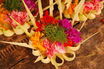 Offrandes, Bali, Indonésie