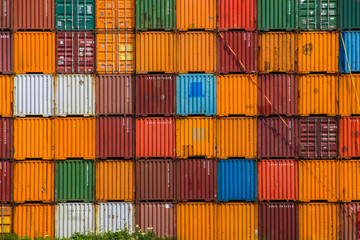 Obraz premium containers in the port of Rotterdam
