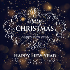 Merry Christmas holidays greeting card