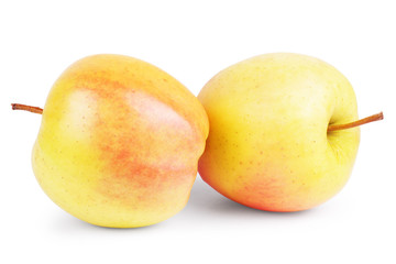 fresh, organic apple, isolated on white background.