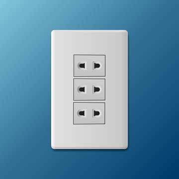 Power socket vector illustration.