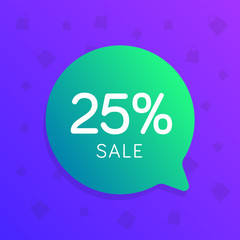 25% Percent Sale Shopping Advertising Banner