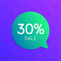 30% Percent Sale Shopping Advertising Banner