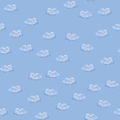 watercolor seamless pattern with cloud