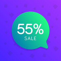 55% Percent Sale Shopping Advertising Banner