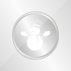 Silber Medaille - Schneemann