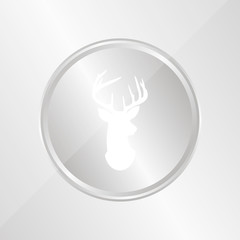 Silber Medaille - Rentierkopf