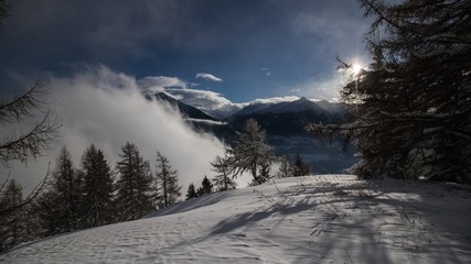 Winter in den schweizer Alpen