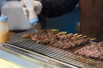 Barbecue on Street food ,Taipei ,Taiwan