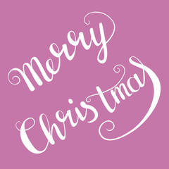 Merry Christmas. Hand drawn lettering for cards, posters, gifts etc.