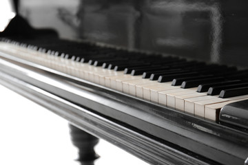 Grand piano keys, closeup