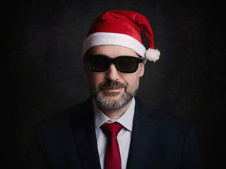 hombre de negocios en navidad